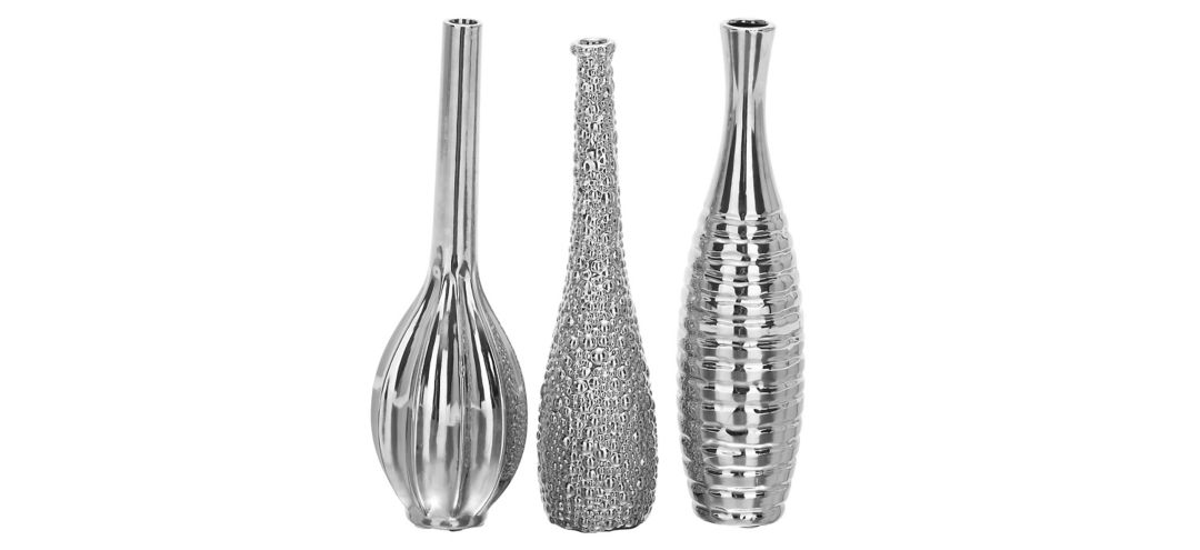 Ivy Collection Fittterling Vase Set of 3