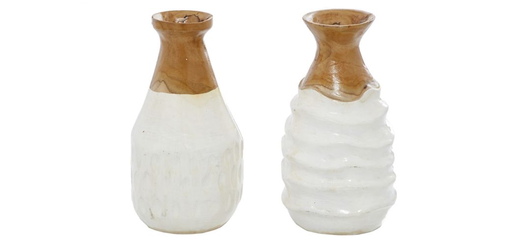 Ivy Collection Natural Wonderland Vase Set of 2