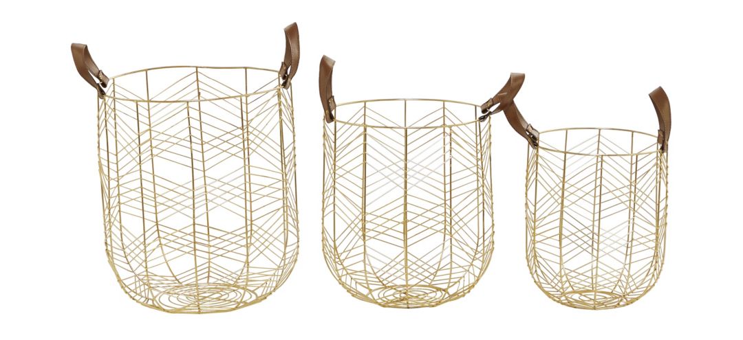 175255580 Ivy Collection Trotabout Baskets - Set of 3 sku 175255580