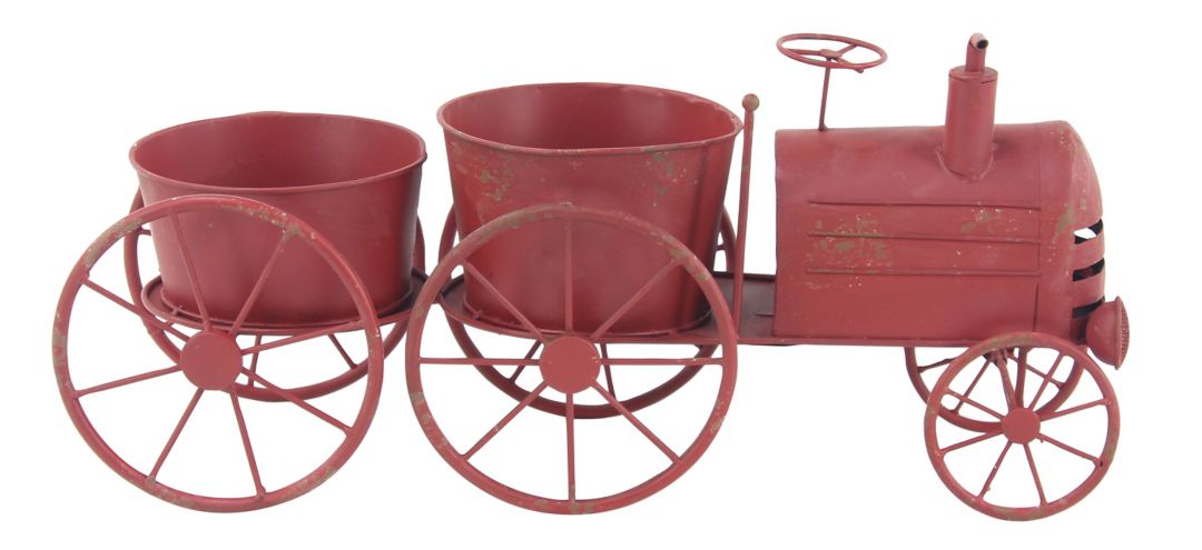 241326270 Ivy Collection Red Metal Planter sku 241326270