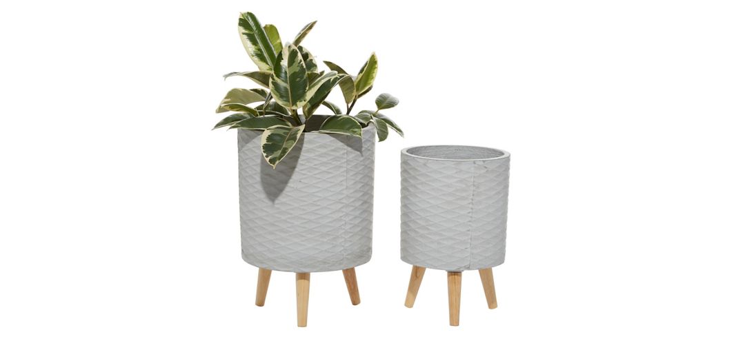 Ivy Collection Gollar Planter Set of 2