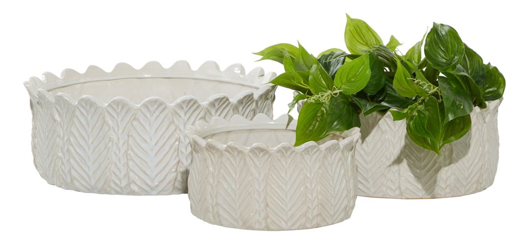 241326410 Ivy Collection Resinsoul Planter - Set of 3 sku 241326410