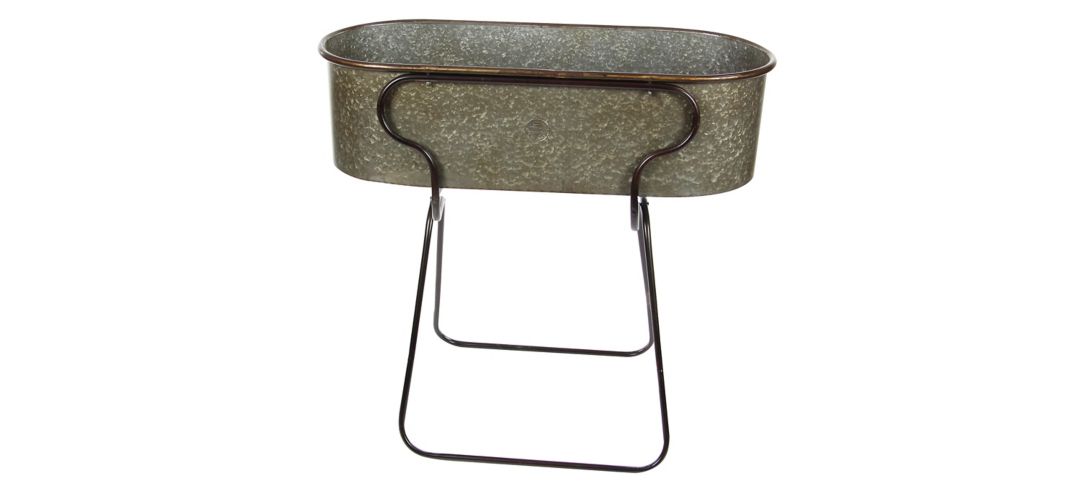 241327040 Ivy Collection Gray Metal Planter sku 241327040