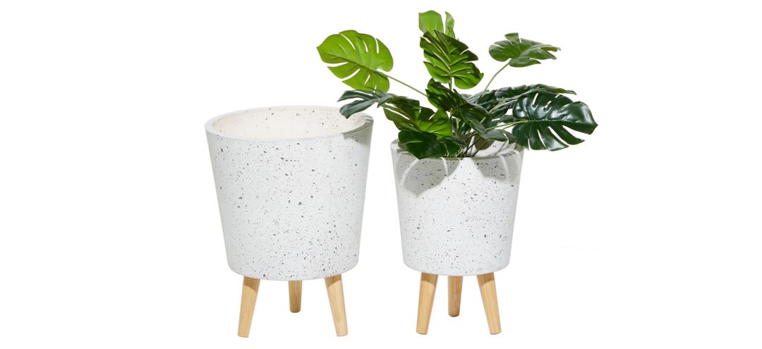 241327450 Ivy Collection Sheik Planter Set of 2 sku 241327450