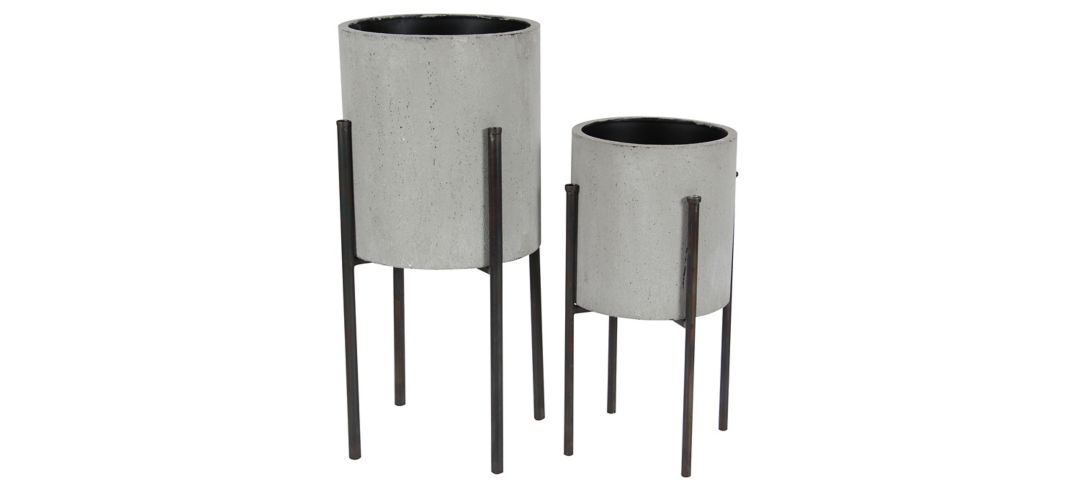 241327790 Ivy Collection Pinellas Planter- Set of 2 sku 241327790