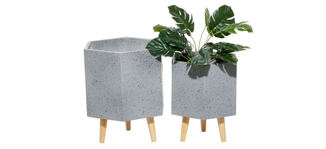 241327810 Ivy Collection Vadodara Planter Set of 2 sku 241327810