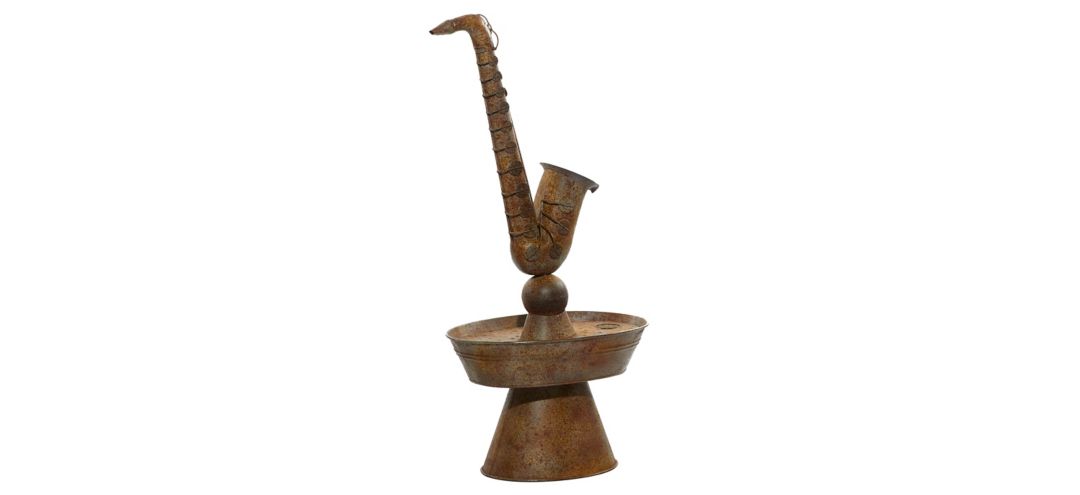 Ivy Collection Brown Metal Fountain