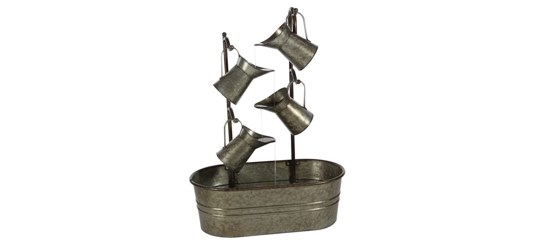 Ivy Collection Gray Metal Fountain