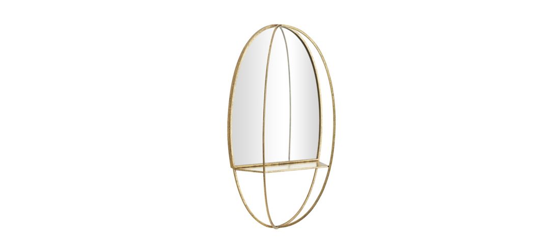 Ivy Collection Gold Metal Glam Wall Mirror