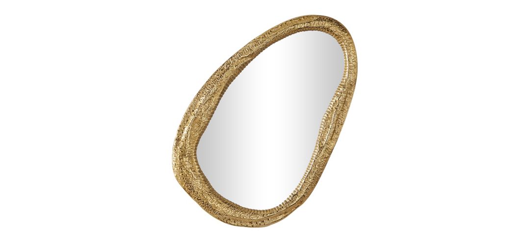 Ivy Collection Gold Aluminum Wall Mirror