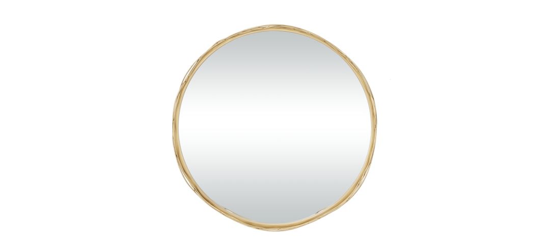 Ivy Collection Gold Metal Glam Wall Mirror
