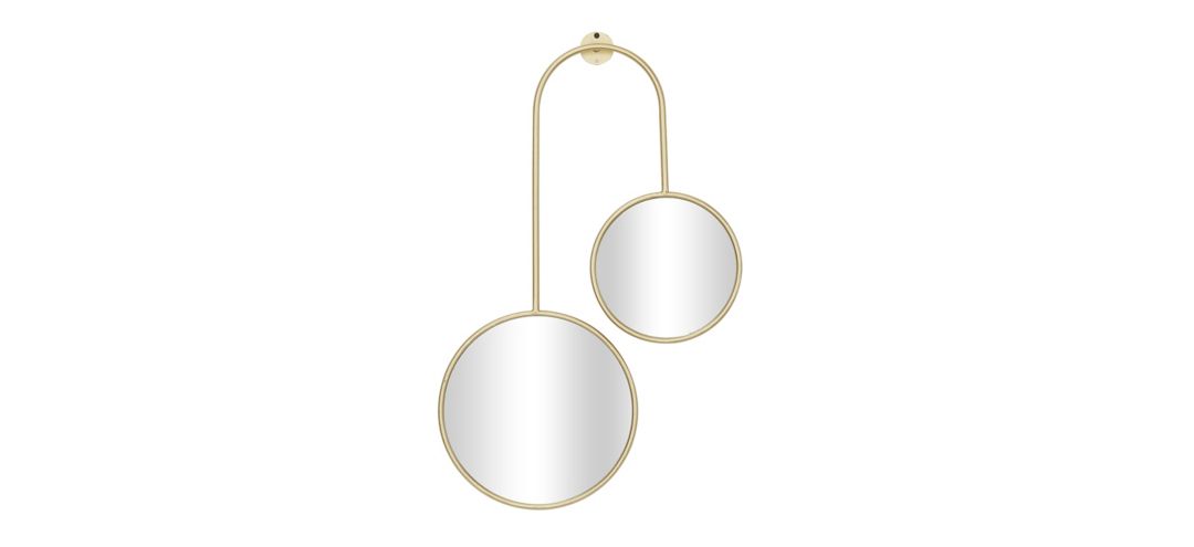 Ivy Collection Gold Metal Wall Mirror