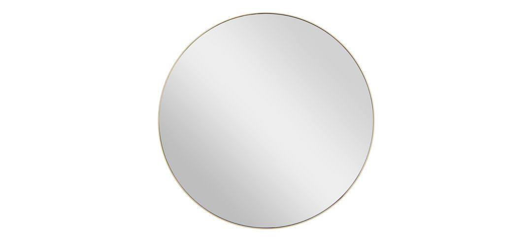 Ivy Collection Gold Wood Wall Mirror