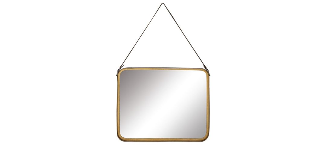 Ivy Collection Gold Metal Wall Mirror