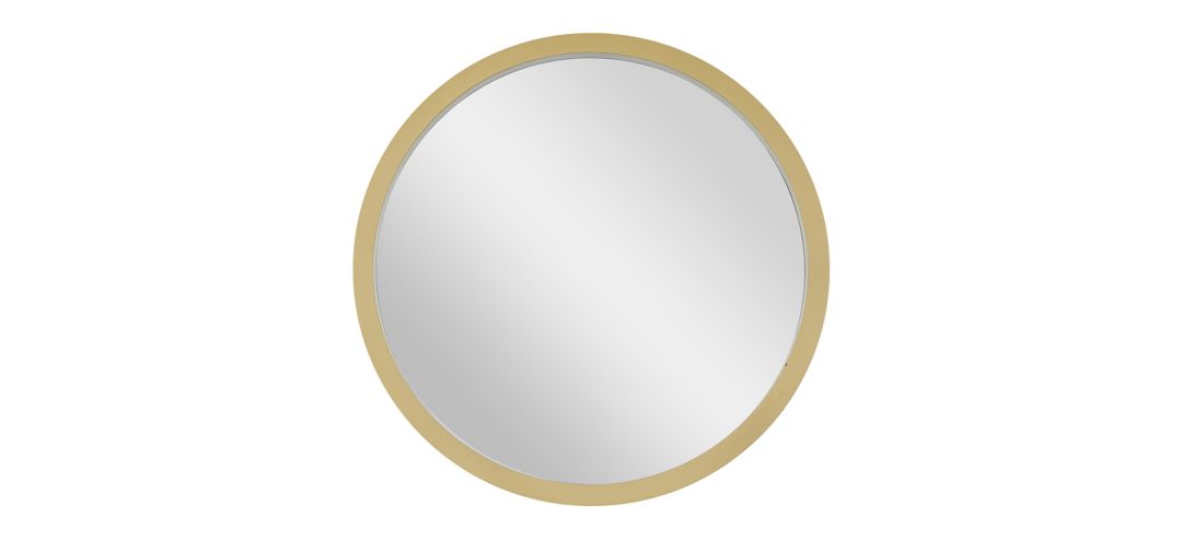 Ivy Collection Gold Wood Wall Mirror