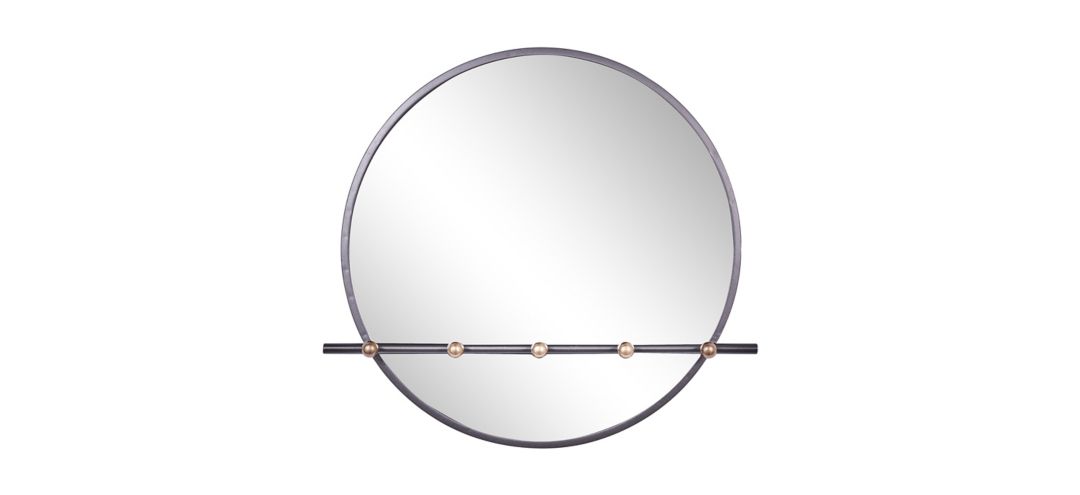 300143790 Novogratz Silver Metal Wall Mirror sku 300143790