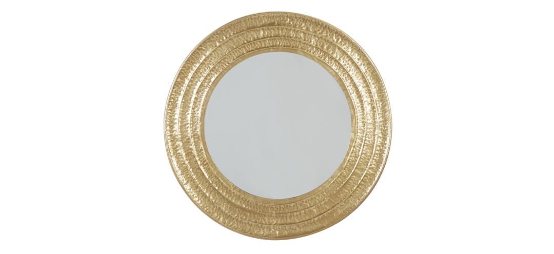 Ivy Collection Gold Metal Wall Mirror