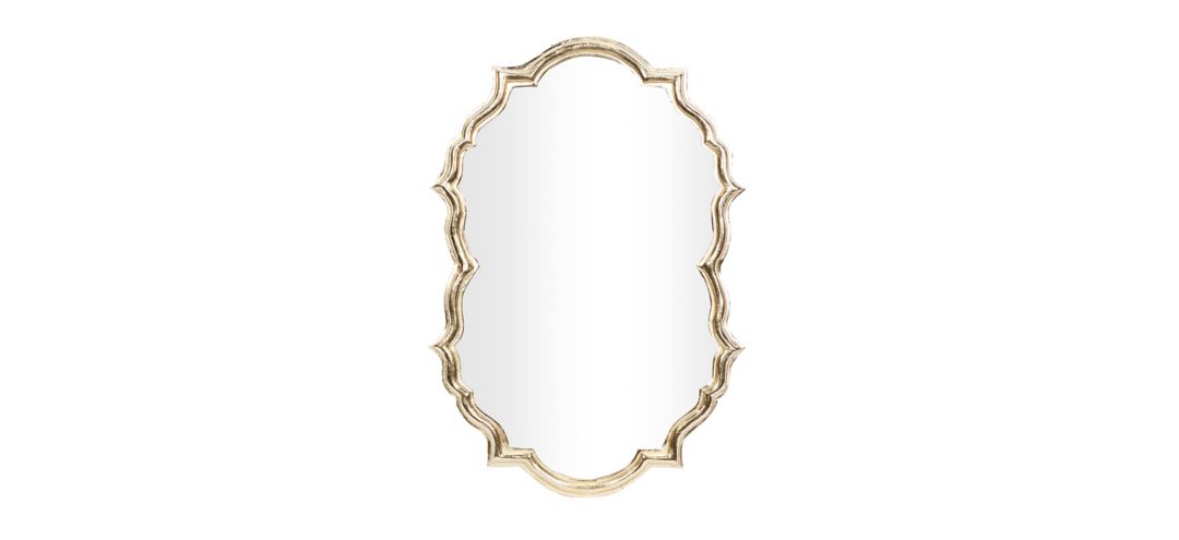 Ivy Collection Gold Aluminum Wall Mirror