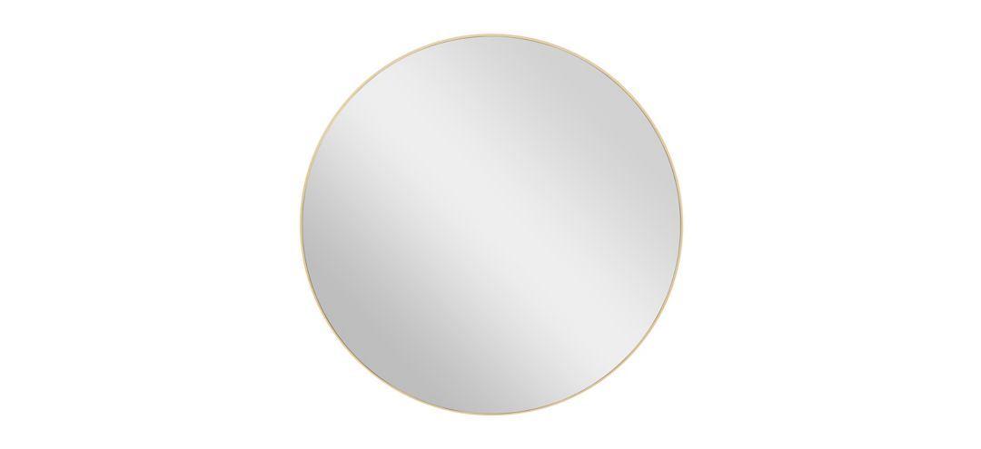 Ivy Collection Gold Wood Wall Mirror