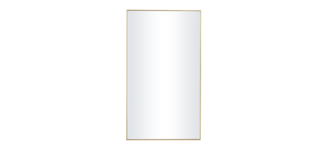 Ivy Collection Gold Wood Wall Mirror