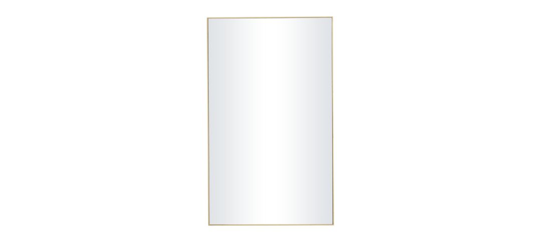 Ivy Collection Gold Wood Wall Mirror