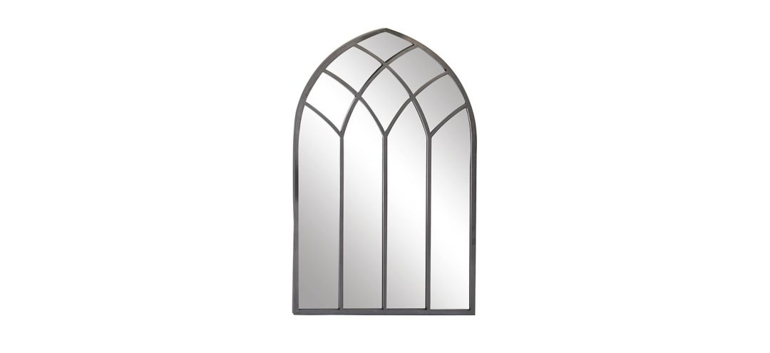 300145440 Ivy Collection Grey Metal Wall Mirror sku 300145440