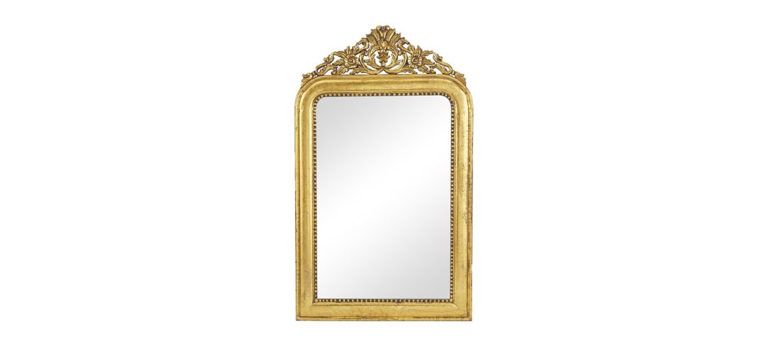 300145530 Ivy Collection Gold Wood Wall Mirror sku 300145530