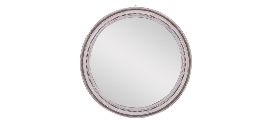 300145710 Ivy Collection White Wood Wall Mirror sku 300145710