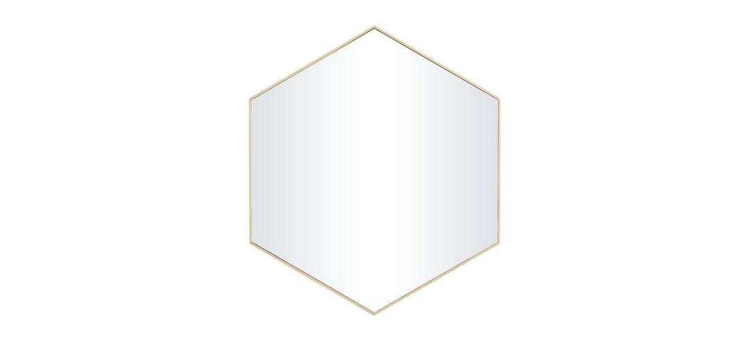 Ivy Collection Gold Wood Wall Mirror