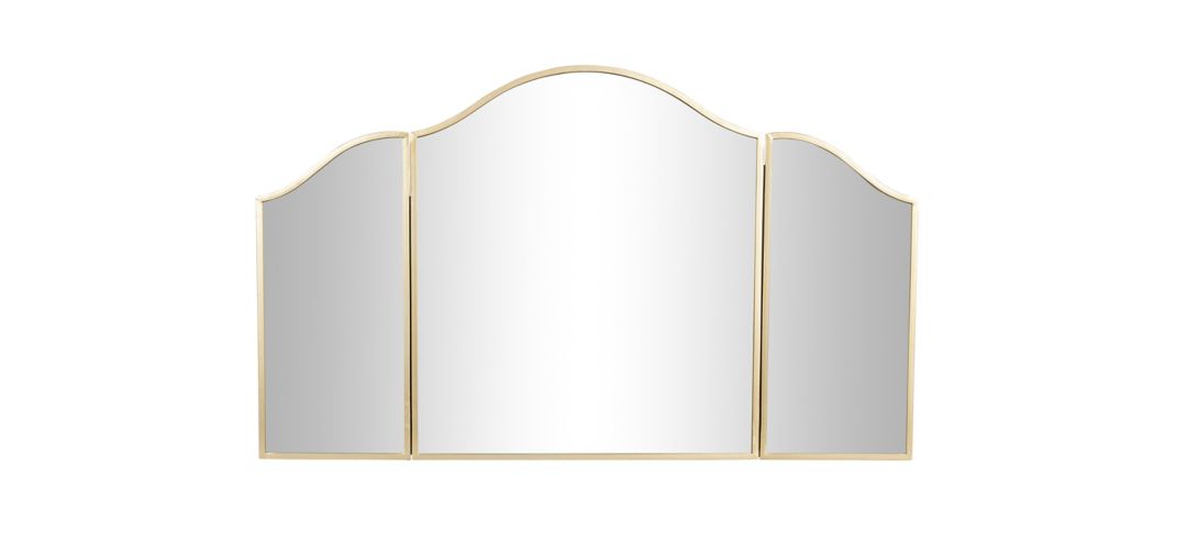 Ivy Collection Gold Metal Wall Mirror