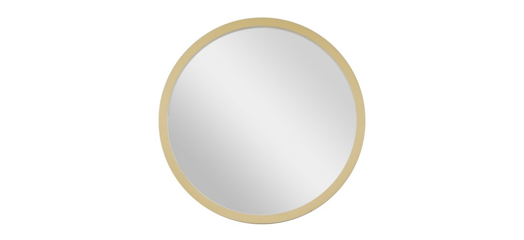 Ivy Collection Gold Wood Wall Mirror