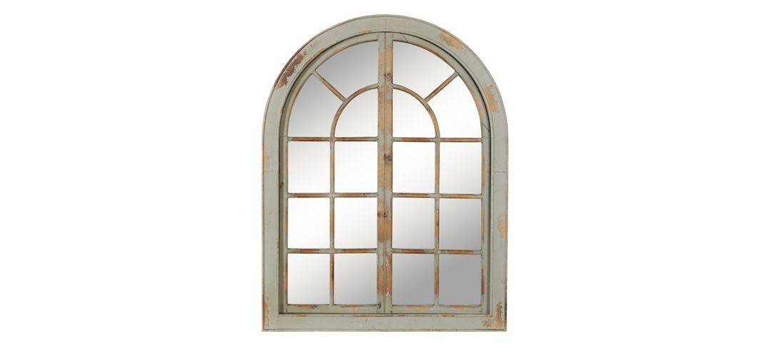 300145940 Ivy Collection Grey Wood Wall Mirror sku 300145940