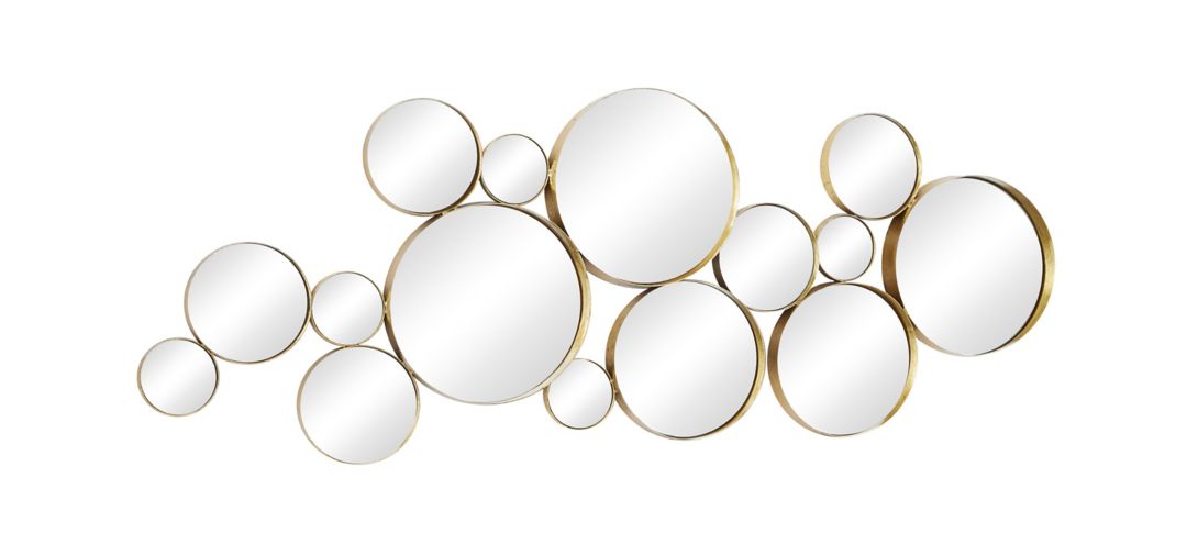 300146022 Ivy Collection Gold Metal Wall Mirror sku 300146022