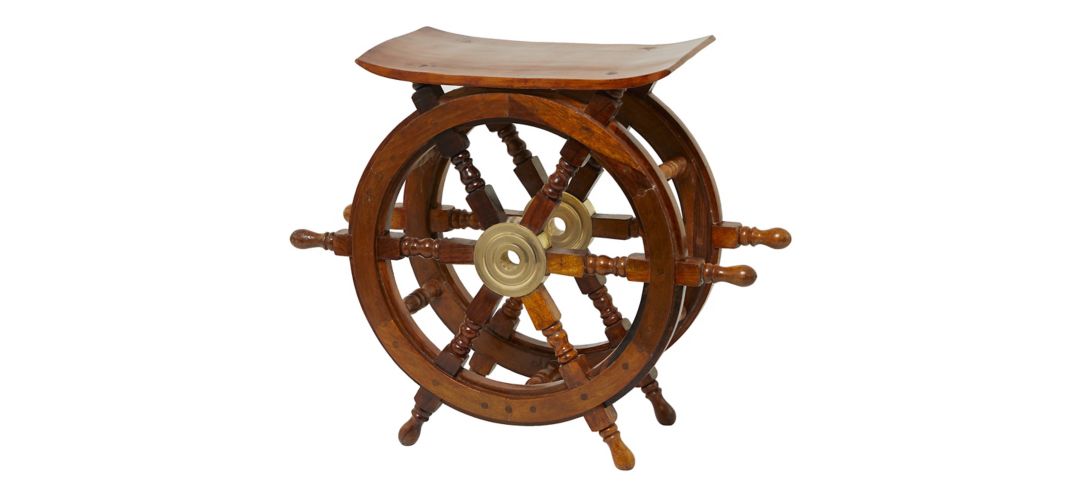Ivy Collection Shipwheel Accent Table