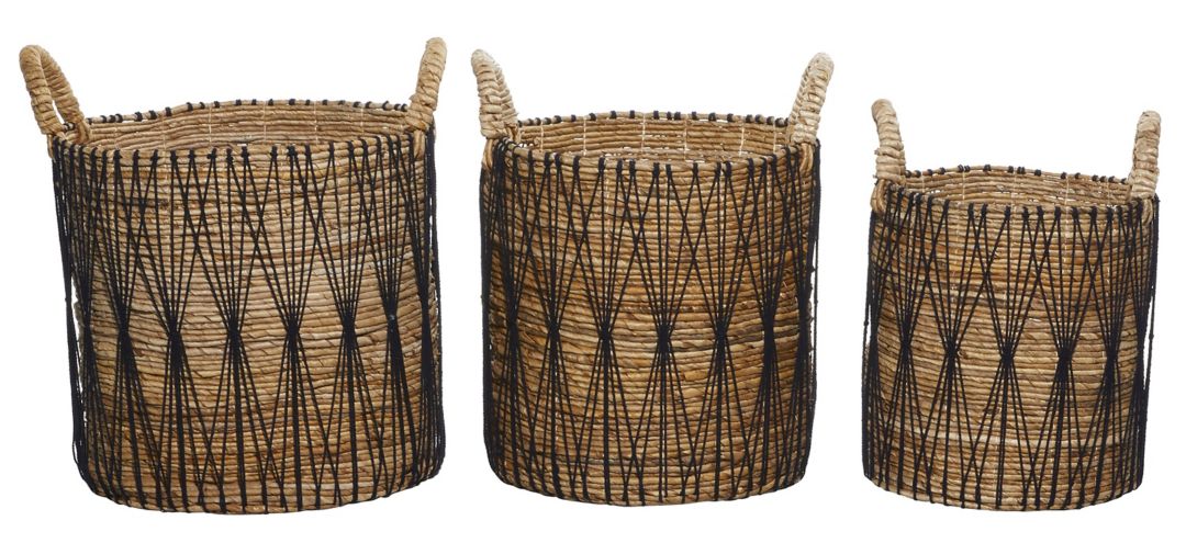 551004 Ivy Collection Astolfo Storage Baskets Set of 3 sku 551004