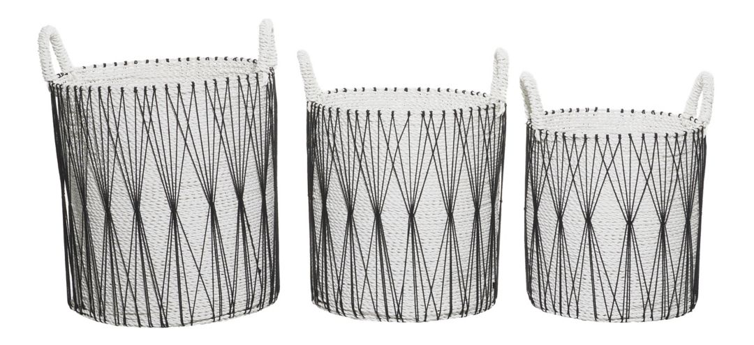 551005 Ivy Collection Astolfo Storage Baskets Set of 3 sku 551005