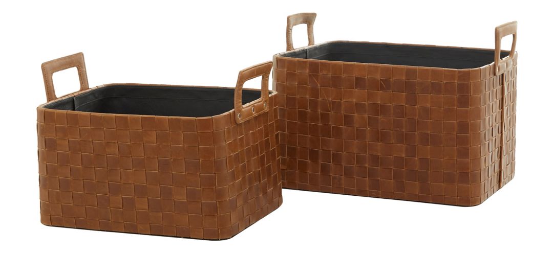 Ivy Collection Fairflyer Storage Basket - Set of 2