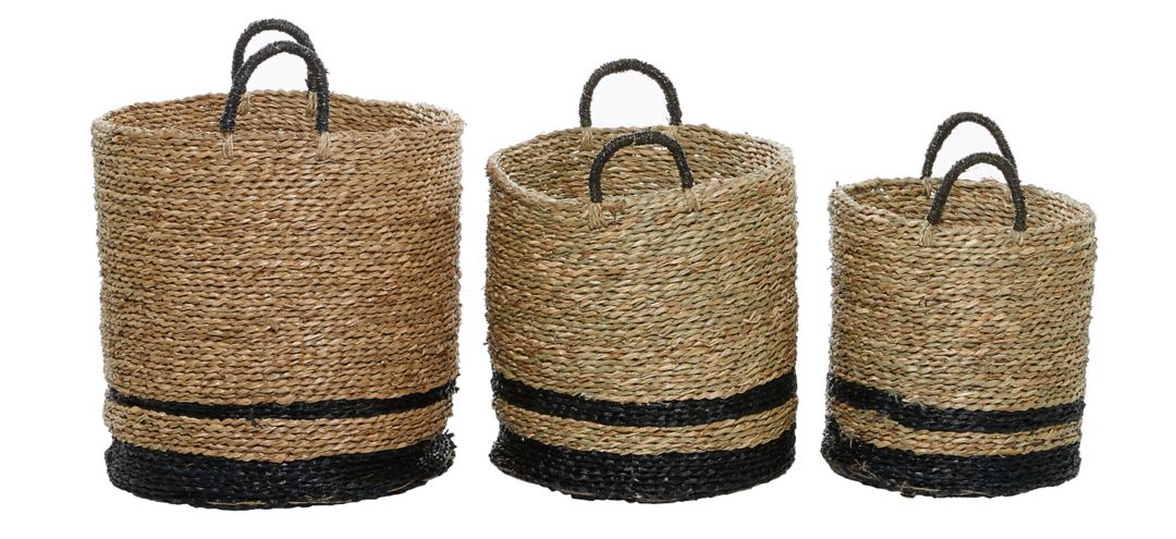 Ivy Collection Englewood Storage Baskets - Set of 3