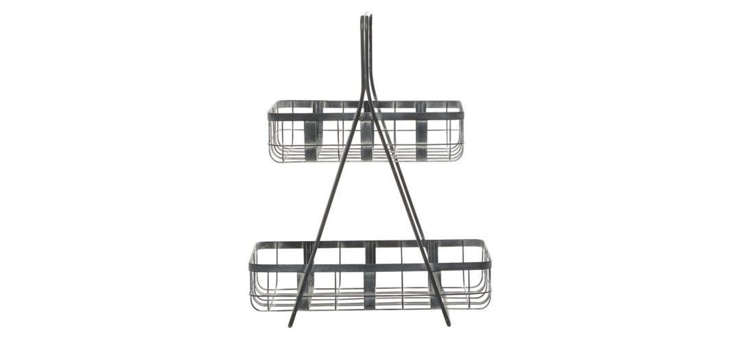 Ivy Collection Metal Storage Basket