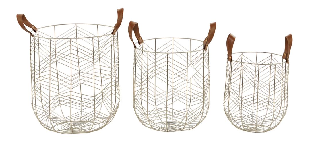 Ivy Collection Trotabout Baskets - Set of 3
