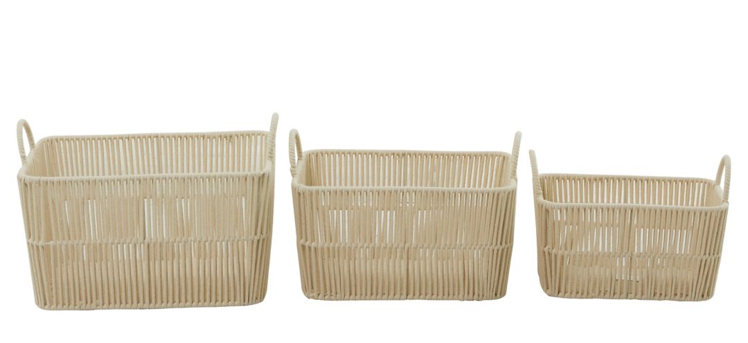Ivy Collection Storage Basket- Set of 3
