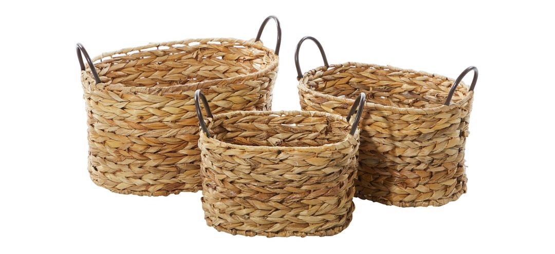 Ivy Collection Streisand Storage Basket - Set of 3