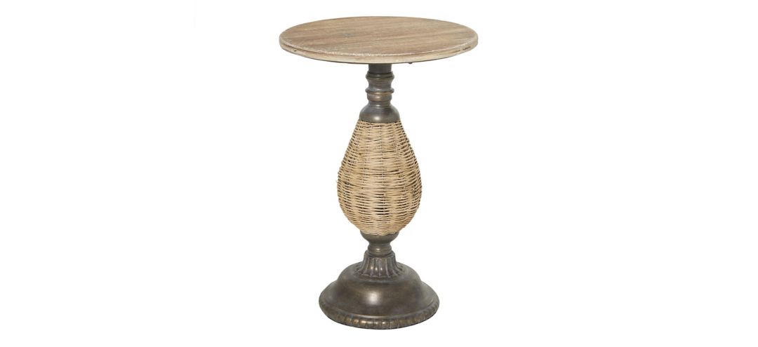 Ivy Collection Rattan Accent Table
