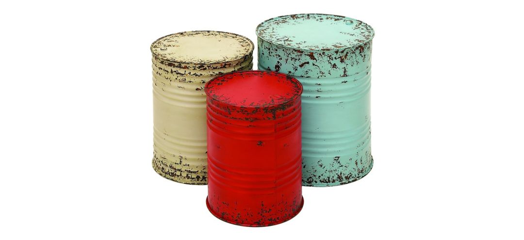 Ivy Collection Barrel Accent Table -3pc.