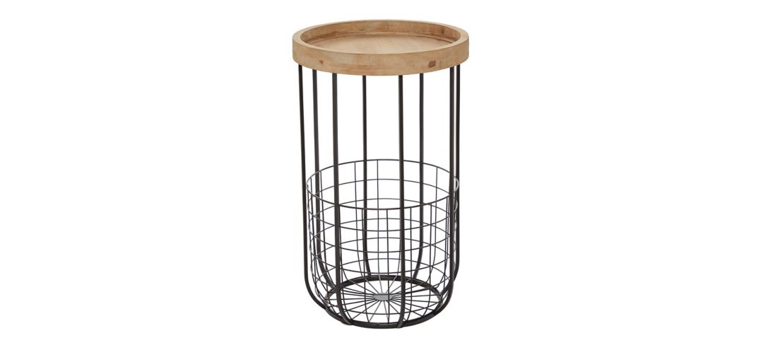 Ivy Collection Basket Accent Table