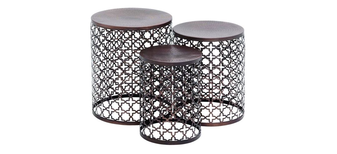 Ivy Collection Basket Accent Table -3pc.