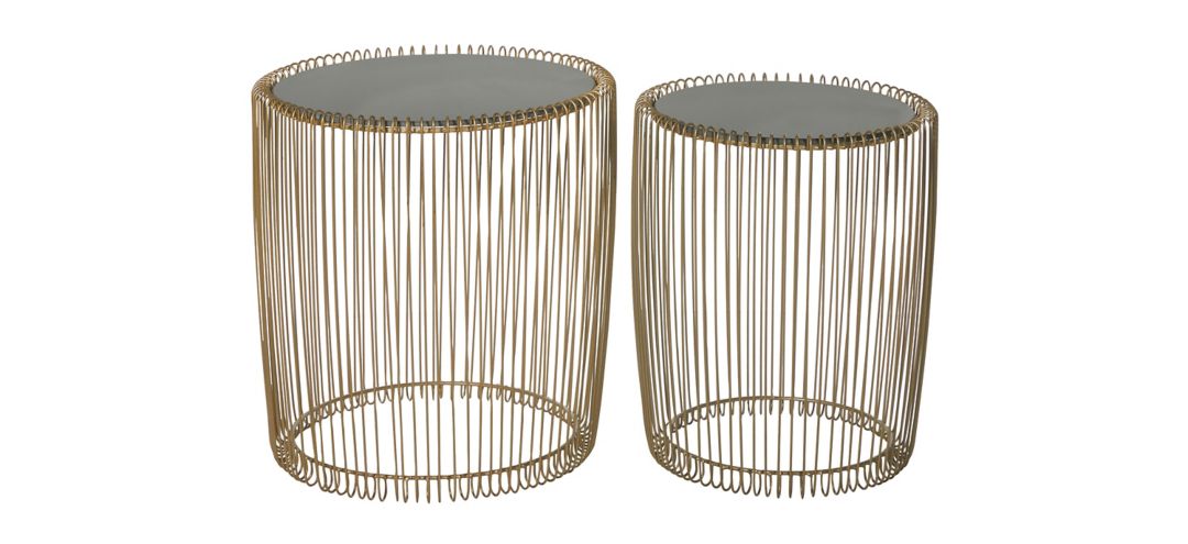 Ivy Collection Basket Accent Table -2pc.