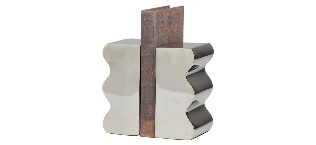 Ivy Collection Wave Inspired Bookends Set