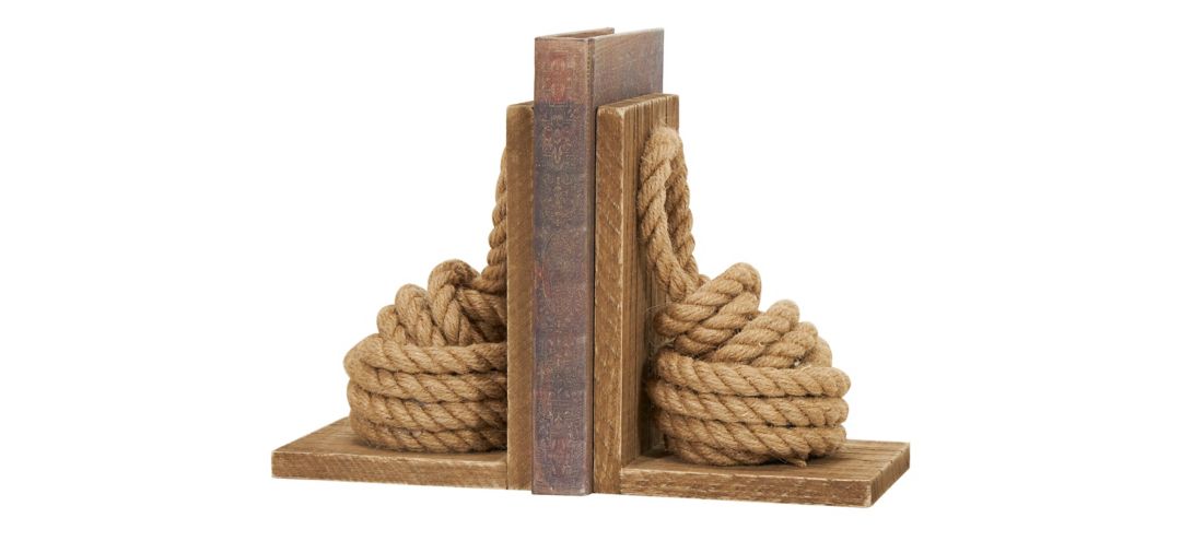 Ivy Collection Knot Rope Bookends Set