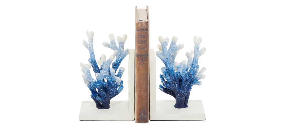 Ivy Collection Ombre Textured Coral Bookends Set